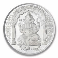 Silver coin- Ganesha